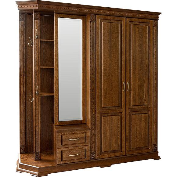 Шкаф комбинированный для прихожей «Верди Классик» П3.0487.3.01, Материал: Массив (дуб), Цвет: Черешня