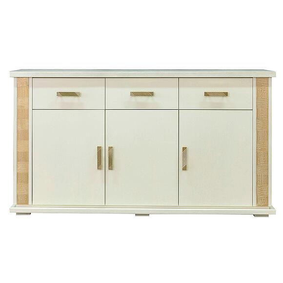 ტუმბო «ტუნისი» პ6.343.0.09 (343.09შ), ადგილი: მასიური მუხა, ფერი: სპილოს ძვლის ფერი ოქროსფერი ორნამენტებით