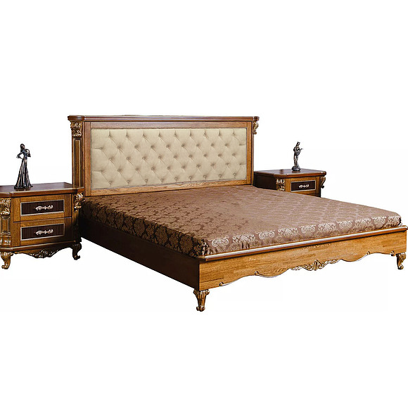 Кровать двойная «Альба» , Материал: Массив (дуб), Цвет: Палисандр с золочением, Спальное место: 2000x1600 мм, Размер: 2145x1800x1170 (Akba_slonovaya_Palizandr_s_zolocheniem.jpg) Кровать двойная «Альба» , Материал: Массив (дуб), Цвет: Палисандр с золочением, Спальное место: 2000x1600 мм, Размер: 2145x1800x1170