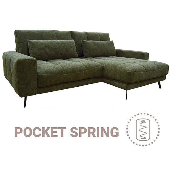 კუთხის დივანი «ამატო» (2მლ/რ.6რ/ლ), ადგილი: ნაჭერი, ტყავის ჯგუფი: 20 ჯგუფი, ტრანსფორმაციის მექანიზმი: მექანიზმით