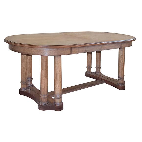 მაგიდა «ატლანტი რ» პ4.191.4.01 (П191.01), ადგილი: მდფ+შპონი, ფერი: მუხის რუსტიკალი დაძველების ეფექტით