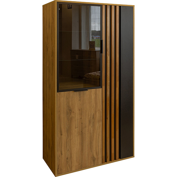 Шкаф-витрина 2д «Деко» БМ2.776.0.06, Материал: ЛДСП, Цвет: Дуб наварра