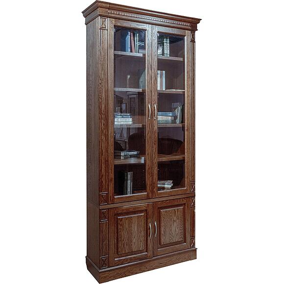 ბიბლიოთეკის ავეჯის ნაკრები «ვერდი ლუქსი 3» პ3.487.2.03 (პ523.ნ3), ადგილი: მასიური მუხა, ფერი: ბლისფერი