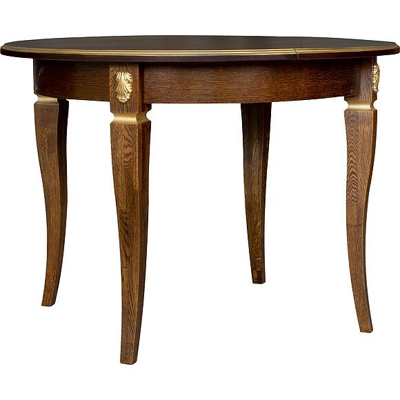 Стол «Милана 12А» П4.265.0.27(318.08), Материал: Массив (дуб), Цвет: Черешня с золочением