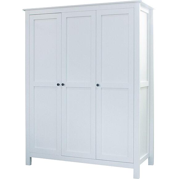 ტანსაცმლის კარადა «ნორტონი» ბმ2.768.1.03, ადგილი: მასიური ფიჭვის ხე, ფერი: თეთრი ცვილი