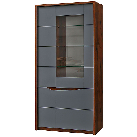 Шкаф «Монако» П6.528.0.05, Материал: МДФ+ПВХ, Цвет: Дуб Саттер+Серый Мокко