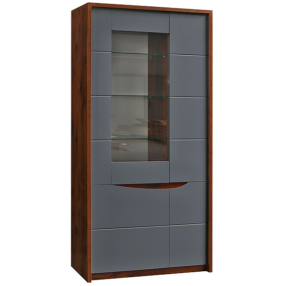 Шкаф «Монако» П6.528.0.05-01, Материал: МДФ+ПВХ, Цвет: Дуб Саттер+Серый Мокко