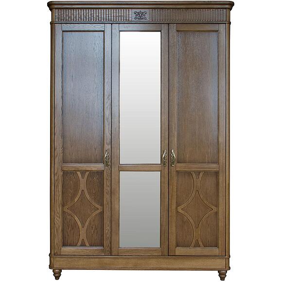 ტანსაცმლის კარადა 3დ «იუსტინა» ბმ2.691.1.03-01(2358-01), ადგილი: მასიური მუხა, ფერი: კაკალი