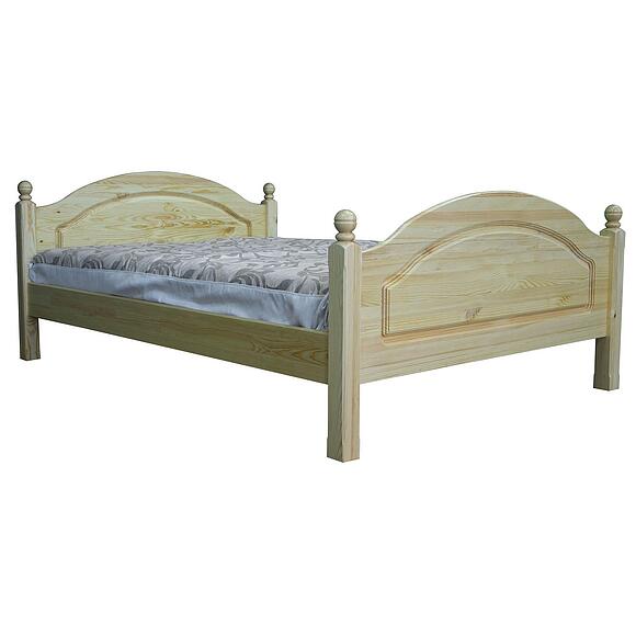 ორ ადგილიანი საწოლი «ლოტოსი» ბმ2.701.1.14/2.701.1.10, ადგილი: მასიური ფიჭვის ხე, ფერი: ნატურალური ფიჭვი, საძილე ადგილი: 2000x1600 мм, ზომა: 2100x1686x860