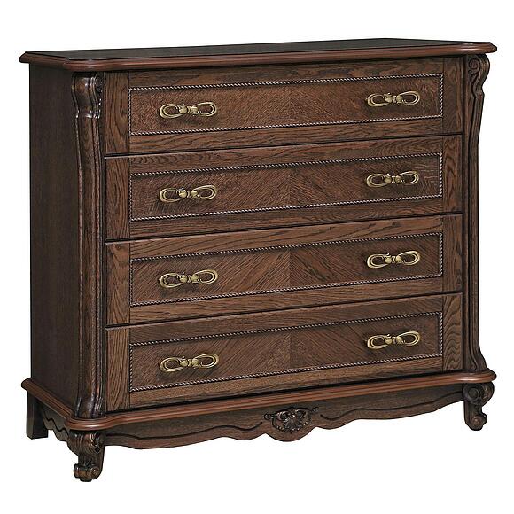 კომოდი «ალეზი» П1.350.1.22 (П349.04), ადგილი: მასიური მუხა, ფერი: თამბაქო