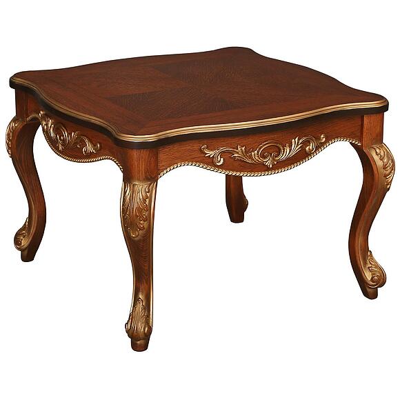 Стол журнальный «Альба 02» П4.485.0.04 (П497.02), Материал: МДФ+шпон, Цвет: Палисандр с золочением