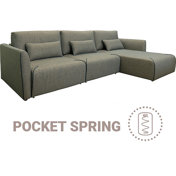 კუთხის დივანი «კამელოტი» (1მლ/რ.10მ.8მრ/ლ), ადგილი: ნაჭერი, ტყავის ჯგუფი: 19 ჯგუფი