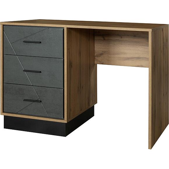 Стол письменный «Лайн» П6.619.2.16-01 (П619.16), Материал: МДФ+ПВХ, Цвет: Камень серый/Дуб вотан/Чёрный (Kamen_serij_Stol_pismennij_Lain_P619-16.jpg) Стол письменный «Лайн» П6.619.2.16-01 (П619.16), Материал: МДФ+ПВХ, Цвет: Камень серый/Дуб вотан/Чёрный