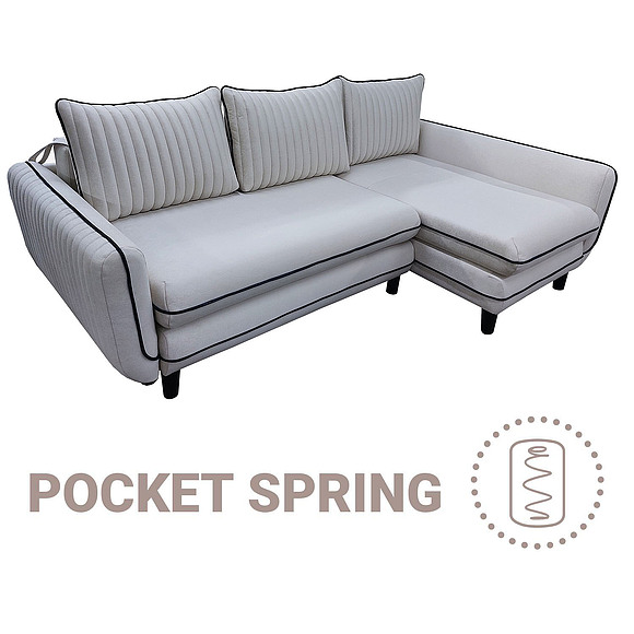 Угловой диван «Кант люкс» (2МL/R.6R/), ადგილი: ნაჭერი, ტყავის ჯგუფი: 20 ჯგუფი