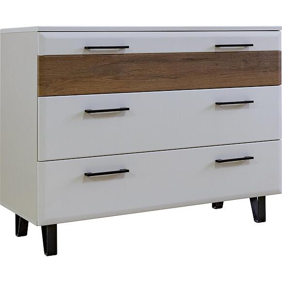 კომოდი «არისტა» პ3.593.1.26, ადგილი: ლდსპ, ფერი: კრემისფერი ნუბუკი + მუხის ტრიუფელი