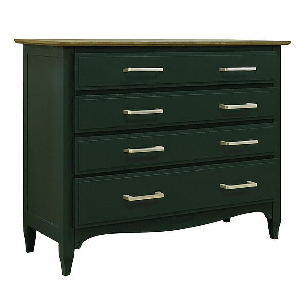 Комод «Кармен Прованс» П3.0581.1.08, ადგილი: მასიური მუხა, ფერი: მწვანე + მუხის რუსტიკალი