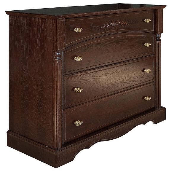 კომოდი «პაოლა» ბმ2.671.1.31(2161), ადგილი: მასიური მუხა, ფერი: ცხელი შოკოლადი