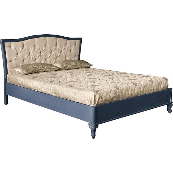 Кровать двуспальная «Флорентина» БМ851, Материал: МДФ,облицованная шпоном дуба, Цвет: Голубой агат, Механизм трансформации: без механизма, Спальное место: 2000x1600 мм