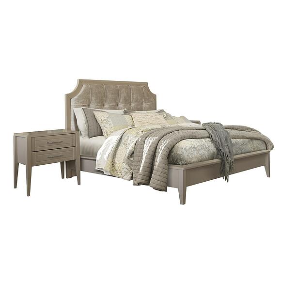 Кровать 2-16 «Орли» П3.590.1.01, Материал: МДФ, Цвет: Капучино, Спальное место: 2000х1600 мм	, Размер: 2120×1734×1304