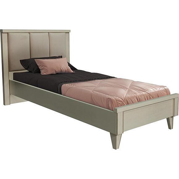 საწოლი 1-09 «ამადეი» პ6.635.1.10, ადგილი: მასიური მუხა, ფერი: ანტიკური ტემპერა მოოქროვილი, საძილე ადგილი: 2000x900 мм, ზომა: 2076×1128×1040