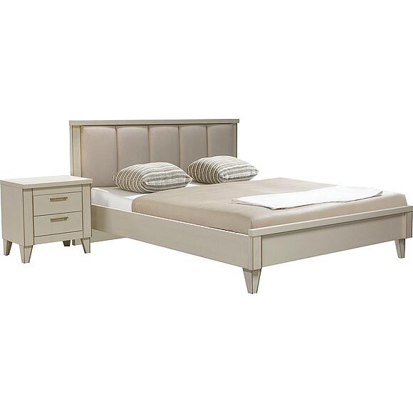 Кровать 2-16 «Амадей» П6.635.1.05, Материал: Массив (дуб), Цвет: Античная темпера с золочением, Спальное место: 2000x1600 мм	, Размер: 2076×1828×1040