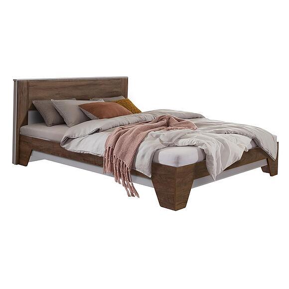 Кровать 2-16 «Ариста» П3.593.1.46, Материал: ЛДСП, Цвет: Дуб Артизан Трюфель + Персидский жемчуг + Дуб Канзас, Спальное место: 2000х1600 мм, Размер: 2132х1750х900