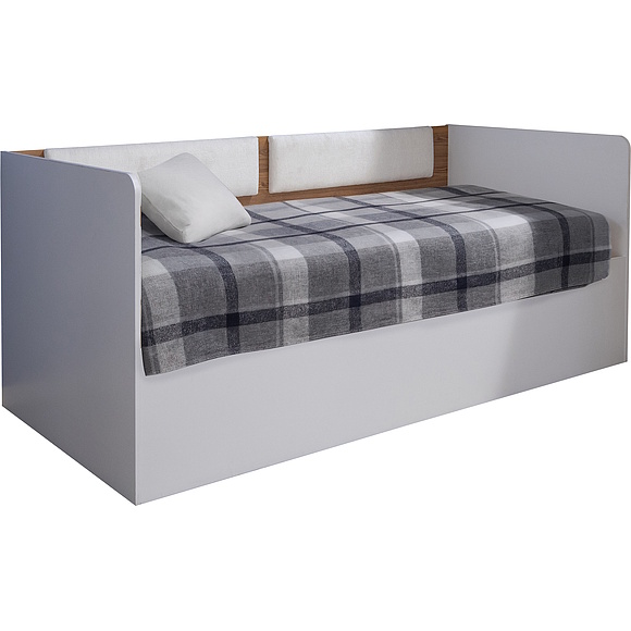 Кровать 1-09 «Порта» П7.061.1.01, ადგილი: ლდსპ, ფერი: Белый + Кедр Орегон, საძილე ადგილი: 2000х900 мм, ზომა: 2047×944×850