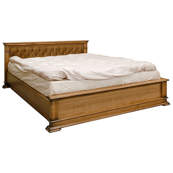 ორადგილიანი საწოლი «ვერდი კლასიკი» პ3.0487.1.24 ასაწევი მექანიზმით, ადგილი: მასიური მუხა, ფერი: მუხის რუსტიკალი დაძველების ეფექტით, საძილე ადგილი: 2000х1600 мм, ზომა: 2207×1774×1119