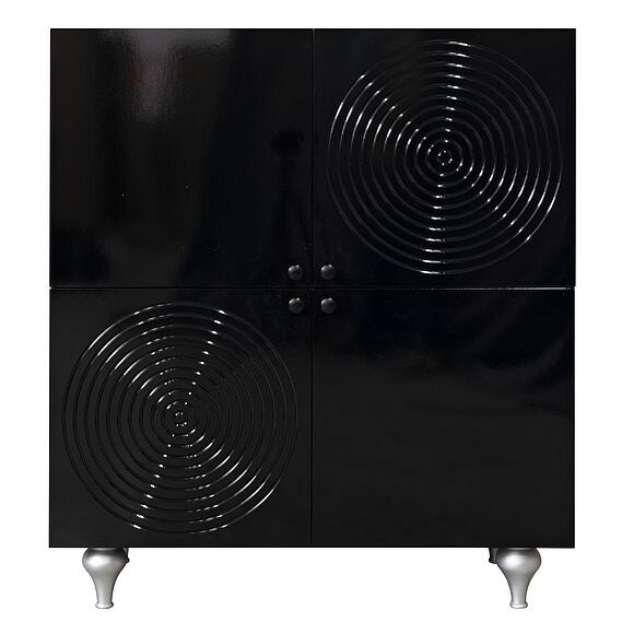 Тумба «Лацио» П6.634.0.03 (П634.03), Материал: ЛДСП+МДФ, Цвет: Черный глянец / черный