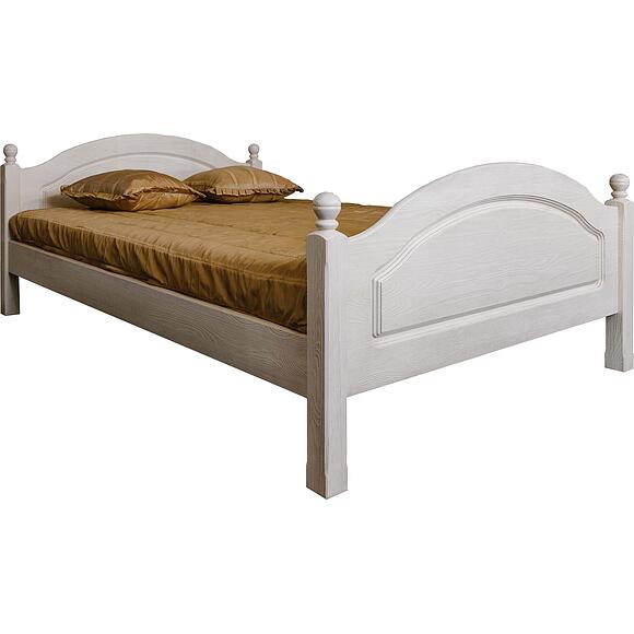 ორ ადგილიანი საწოლი «ლოტოსი» ბმ2.701.1.14/2.701.1.10, ადგილი: მასიური ფიჭვის ხე, ფერი: დავარცხნილი კრემი, საძილე ადგილი: 2000x1600 мм, ზომა: 2100x1686x860