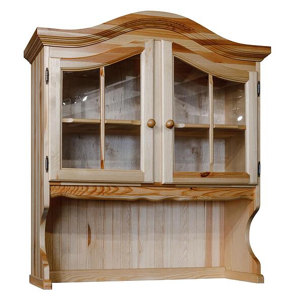 Секция - витрина 2д «Лотос» ВМ2.701.4.08(1076), Материал: Массив (сосна), Цвет: Сосна натуральная