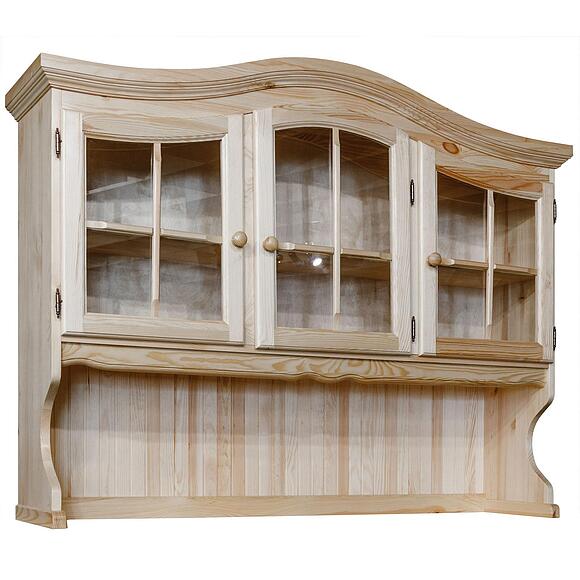 Секция - витрина 3д «Лотос» БМ2.701.4.09-01(1077-01), Материал: Массив (сосна), Цвет: Сосна натуральная