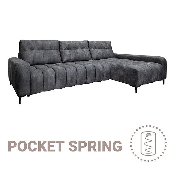 კუთხის დივანი «მანადო პლუსი» (3მლ/რ6რ/ლ), ადგილი: ნაჭერი, ტყავის ჯგუფი: 19 ჯგუფი