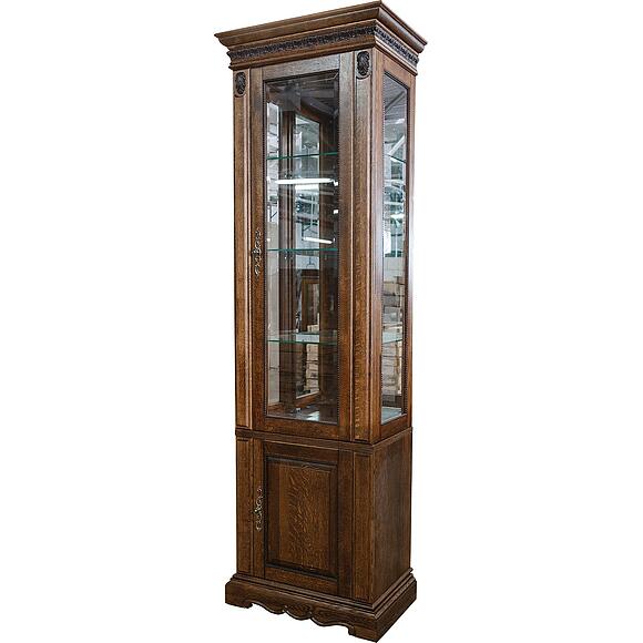 Шкаф комбинированный «Милана 1С» П4.265.2.09(396.09), Материал: Массив (дуб), Цвет: Черешня