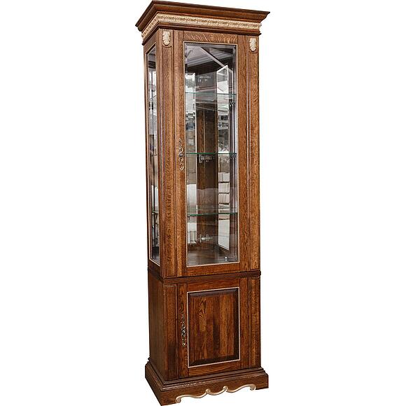 Шкаф комбинированный «Милана 1С» П4.265.2.09(396.09), Материал: Массив (дуб), Цвет: Черешня с золочением