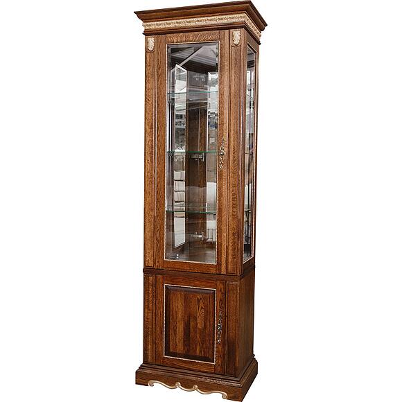 Шкаф комбинированный «Милана 1С» П4.265.2.09-01(396.09-01), Материал: Массив (дуб), Цвет: Черешня с золочением