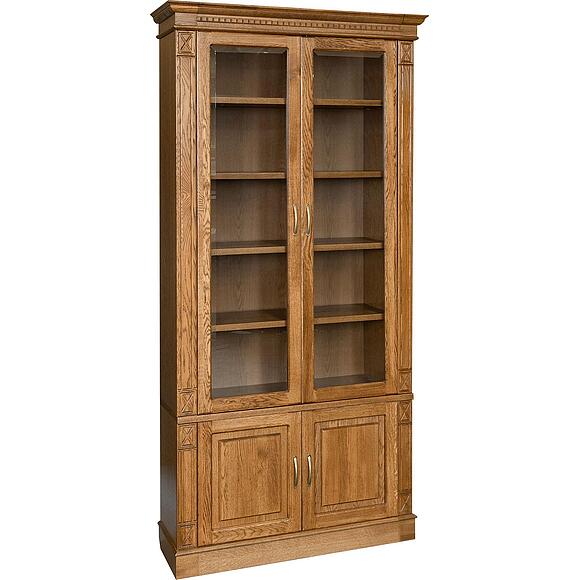 ბიბლიოთეკის ავეჯის ნაკრები «ვერდი ლუქსი 3» პ3.487.2.03 (პ523.ნ3), ადგილი: მასიური მუხა, ფერი: მუხის რუსტიკალი