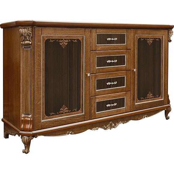 ტუმბო «ალბა 14/1ს» პ4.485.0.14 (პ485.14/1ს), ადგილი: მასიური მუხა, ფერი: ვარდის ხე მოოქროვილი