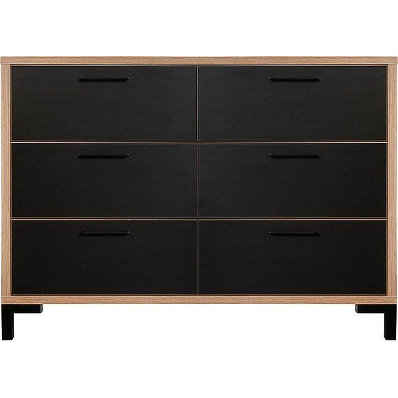 კომოდი «ბლექვუდ ლოფტი» პ3.0556.1.19, ადგილი: ლდსპ, ფერი: მუხის ვოტანი + შავი