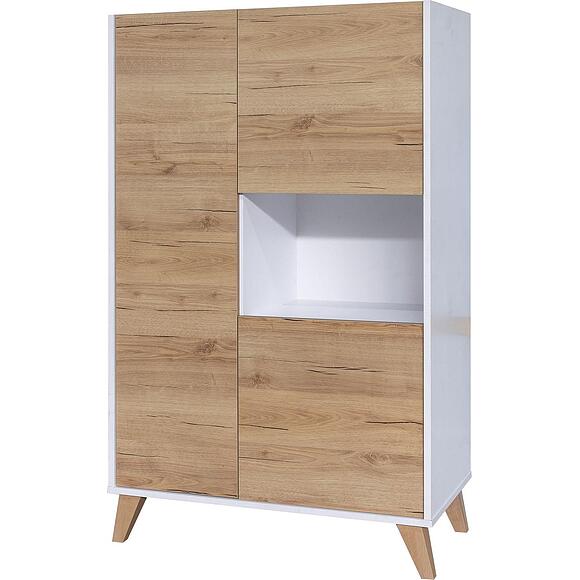 ტუმბო «დენვერი» პ6.639.0.03(639.03), ადგილი: ლდსპ, ფერი: მუხა კანტრი მოოქროვილი + თეთრი