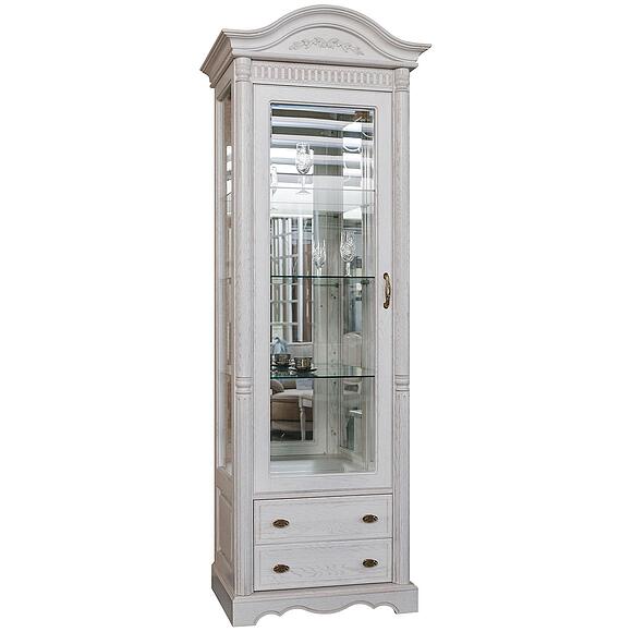 კარადა-ვიტრინა «პაოლა» ბმ2.671.0.05-01(2102-01), ადგილი: მასიური მუხა, ფერი: ვარდისფერი ნაცარი