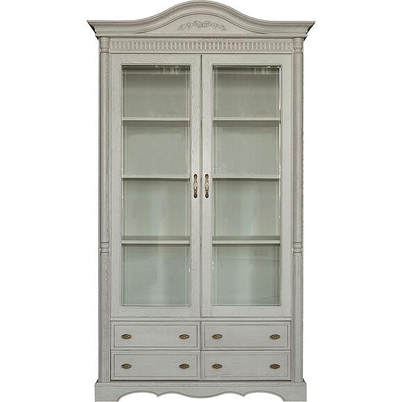 წიგნების კარადა 2დ «პაოლა» ბმ2.671.2.20(2151), ადგილი: მასიური მუხა, ფერი: ვარდისფერი ნაცარი