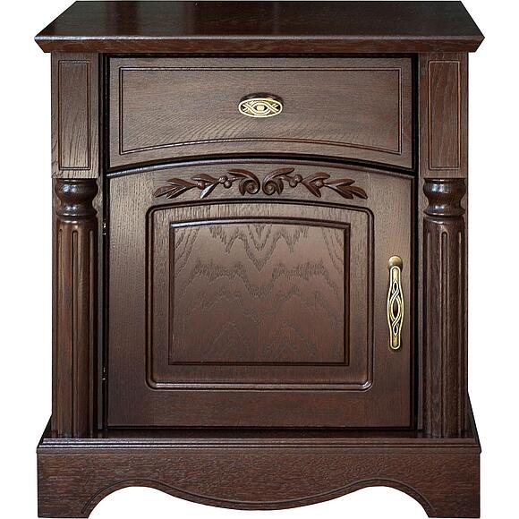 Тумба прикроватная «Паола» БМ2.671.1.30-01(2162-01), ადგილი: მასიური მუხა, ფერი: ცხელი შოკოლადი