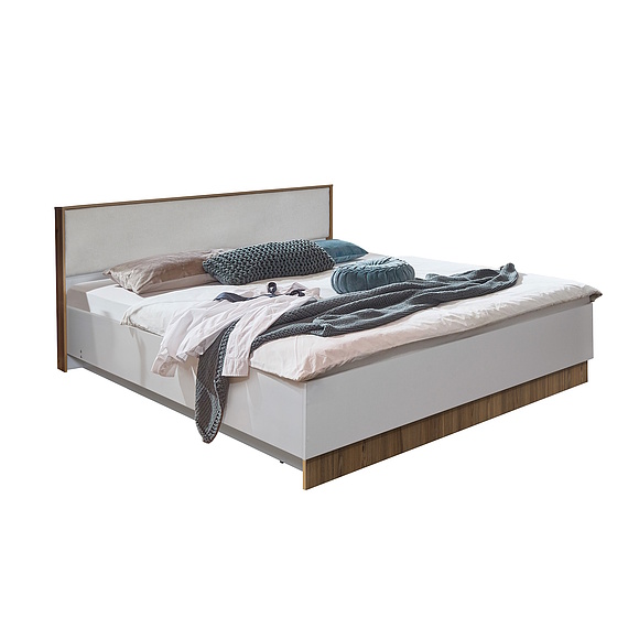 Кровать 2-16 «Порта» П7.061.1.00, Материал: ЛДСП, Цвет: Белый + Кедр Орегон, Спальное место: 2000х1600 мм, Размер: 2092×1686×1116