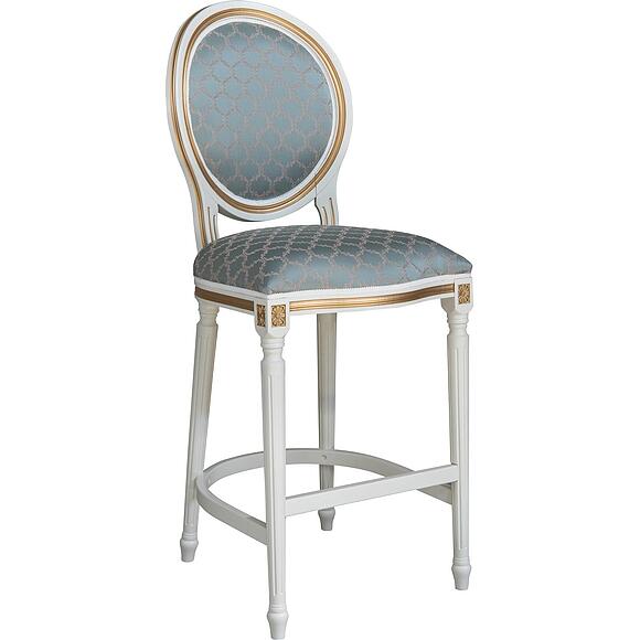 ბარის სკამი «პრემიუმი მ 3101» პ5.0170.5.03, ადგილი: ნაჭერი, ფერი: სპილოს ძვლის ფერი ოქროსფერი ორნამენტებით