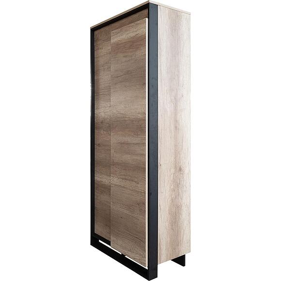 Шкаф «Каньон Лофт» П3.0561.0.19/39, Материал: ЛДСП, Цвет: Дуб Каньон+чёрный