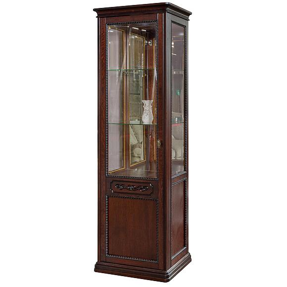 კარადა-ვიტრინა «ბრისტოლი» პ3.588.0.01-01, ადგილი: მასიური მუხა, ფერი: მწიფე ალუბალი