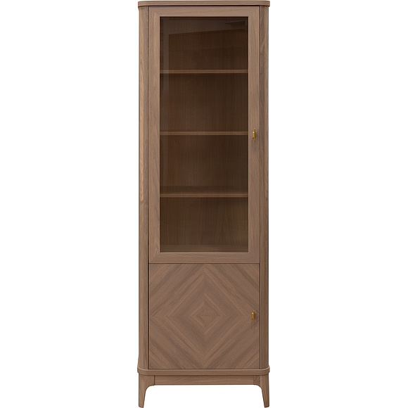 კარადა-ვიტრინა «არმანი» პ1.135.0.23-01, ადგილი: массив (сращенный мебельный щит) дуба, ფერი: ნათელი მუხის კრაფტი