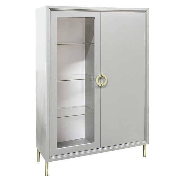 Шкаф 2д «Флора» П6.980.0.03, Материал: ЛДСП, Цвет: Пепел