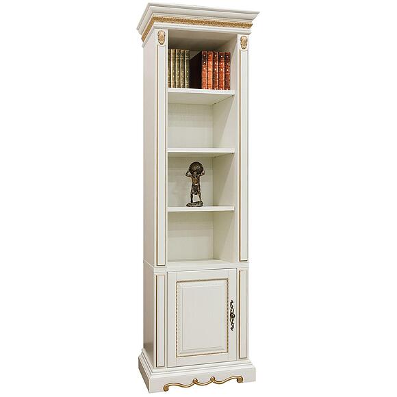 Шкаф комбинированный «Милана 1» П4.265.2.15(396.15), Материал: Массив (дуб), Цвет: Слоновая кость с золочением (Shkaf_Milana-1_P396.jpg) Шкаф комбинированный «Милана 1» П4.265.2.15(396.15), Материал: Массив (дуб), Цвет: Слоновая кость с золочением